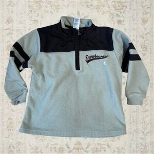 Old Navy Cream and Brown Fleece Pullover